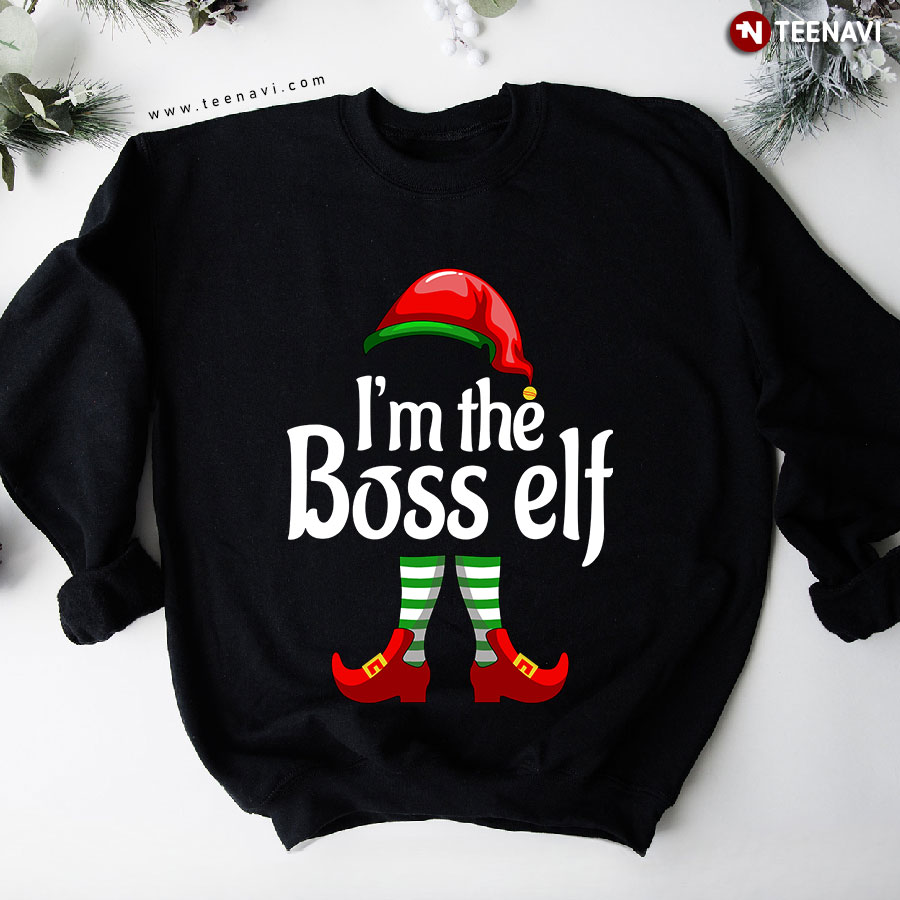 I’m The Boss Elf Christmas Sweatshirt