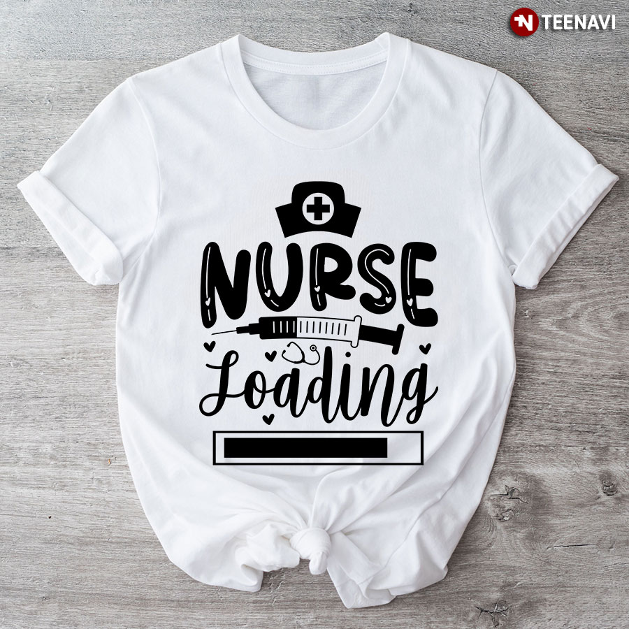 Nurse Loading Syringe Stethoscope T-Shirt