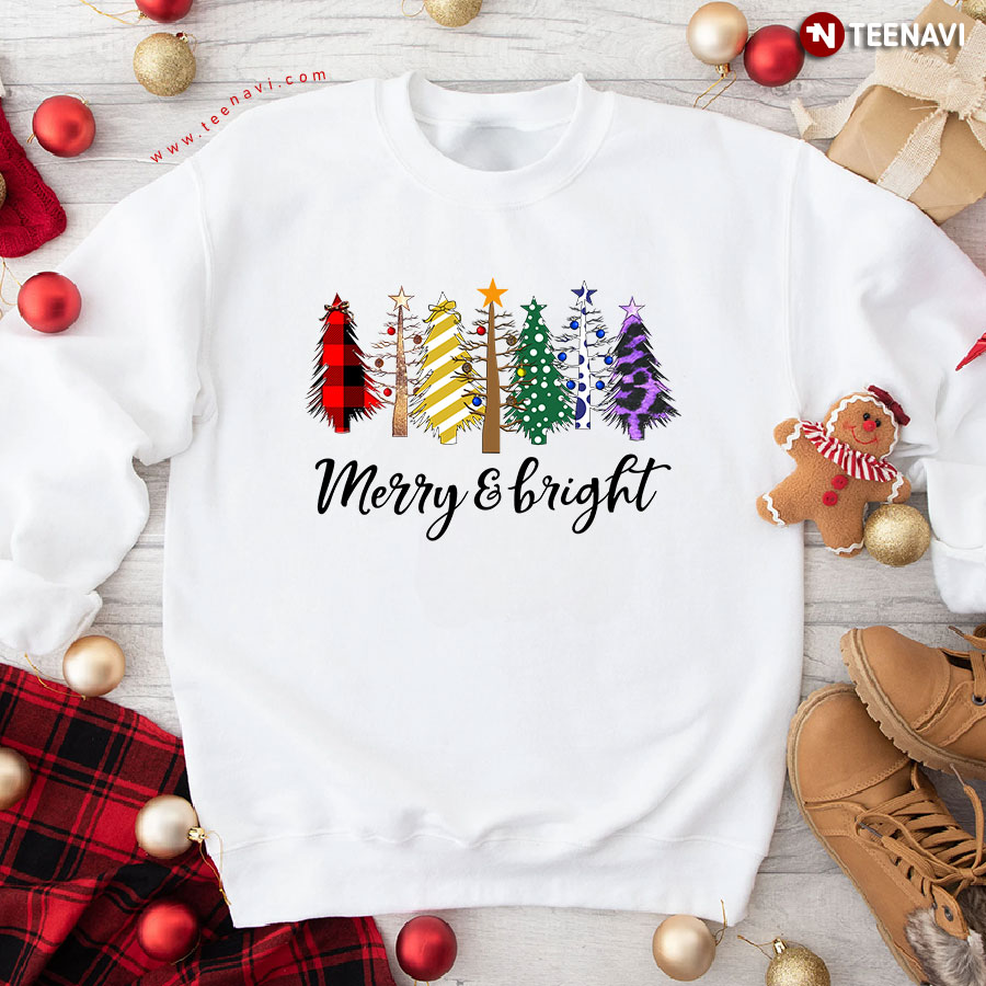 Merry & Bright Christmas Tree Sweatshirt - Unisex