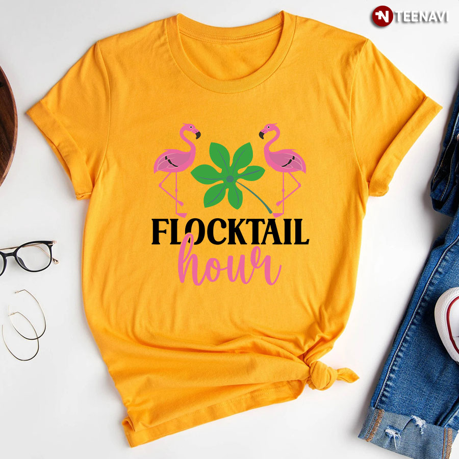 Flocktail Hour Lovely Flamingos T-Shirt