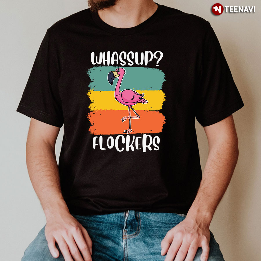 Whassup? Flockers Pink Flamingo T-Shirt - Vintage Tee