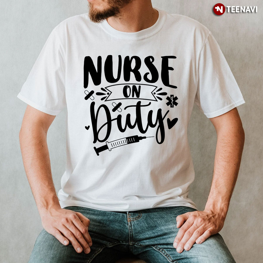 Nurse On Duty Syringe Caduceus T-Shirt