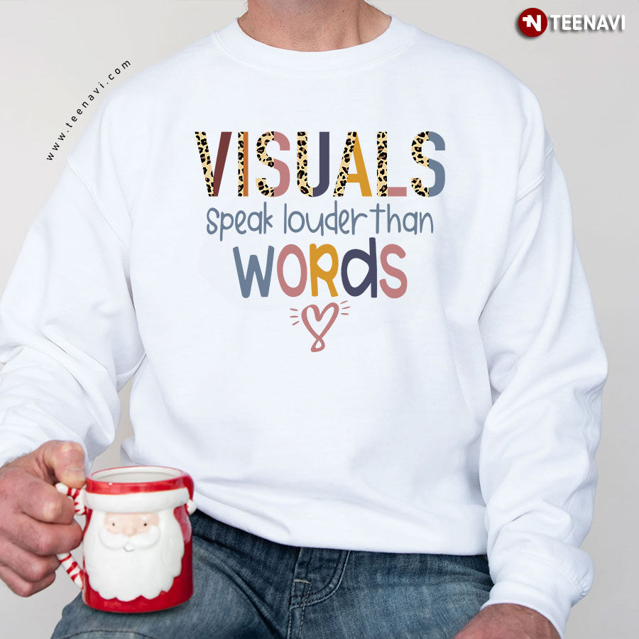 Visuals Speak Louder Than Words Leopard Sweatshirt