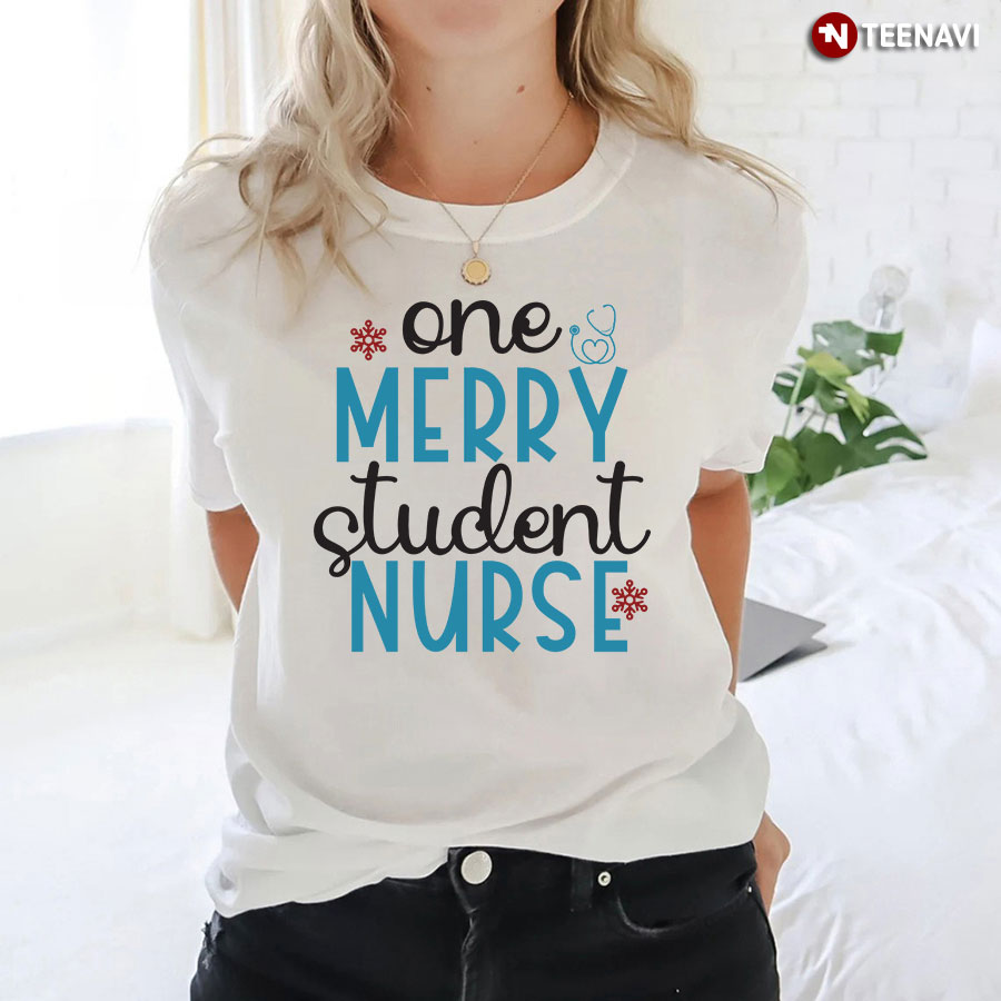 One Merry Student Nurse Christmas T-Shirt