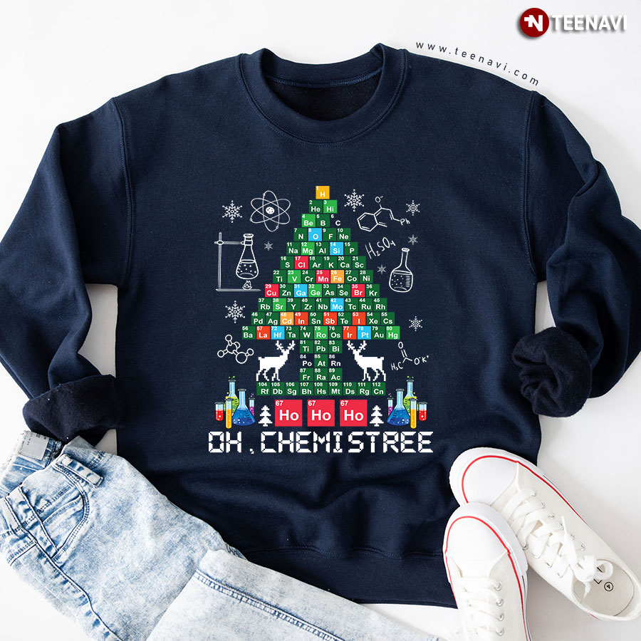 Oh Chemistree Ho Ho Ho Science Chemistry Christmas Sweatshirt