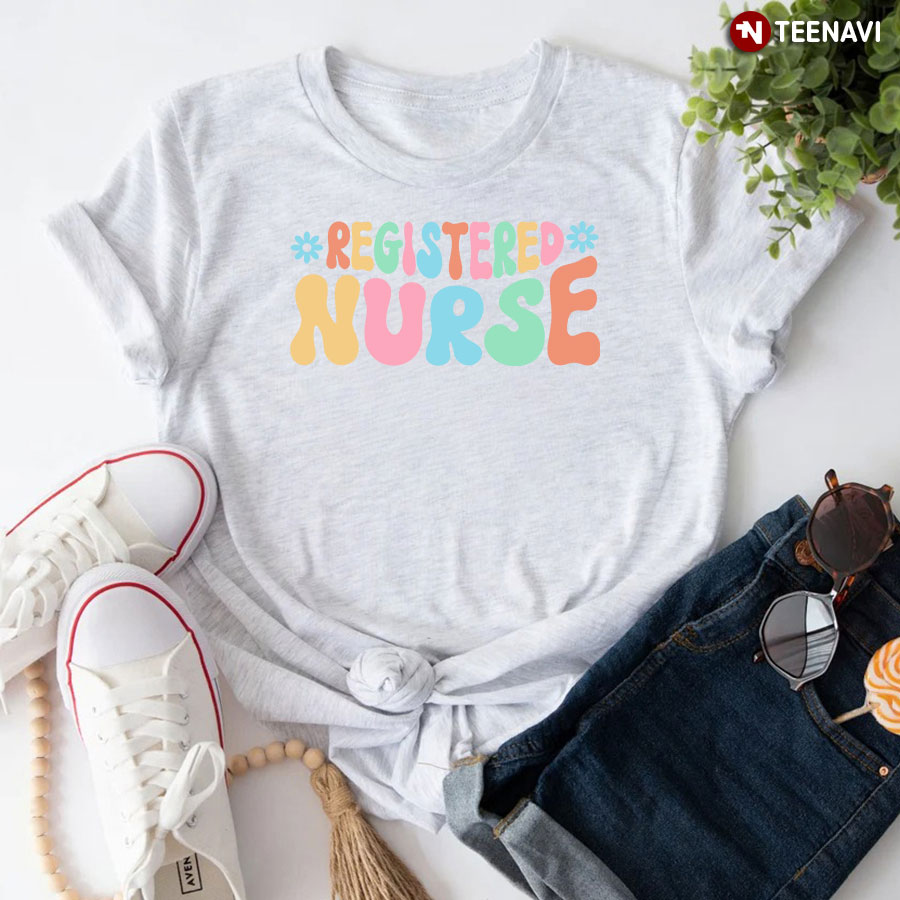 Registered Nurse Lovely Flowers T-Shirt
