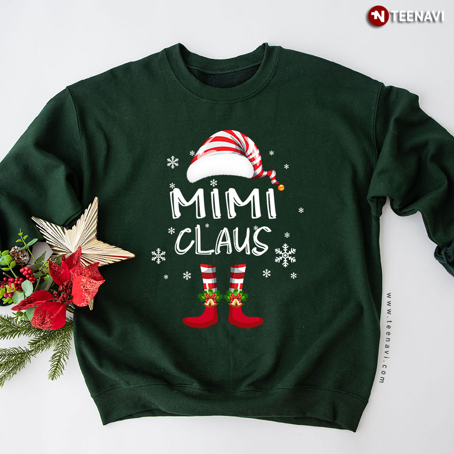 Mimi Claus Grandma Snowflake Santa Claus Christmas Sweatshirt
