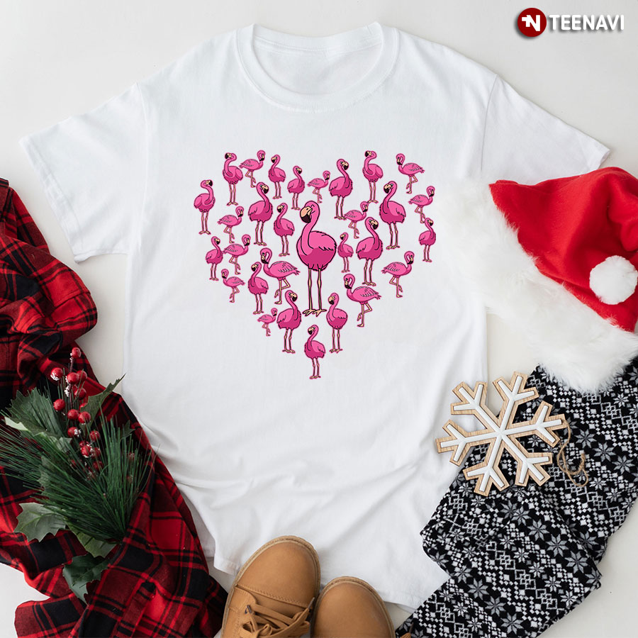 Heart Full Of Flamingos T-Shirt