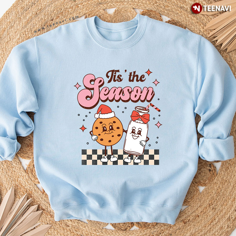 Tis' The Season Cookie Milk Christmas Sweatshirt