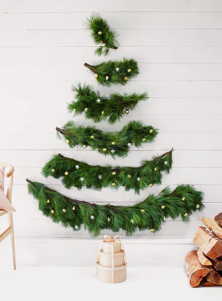 diy alternative Christmas tree ideas