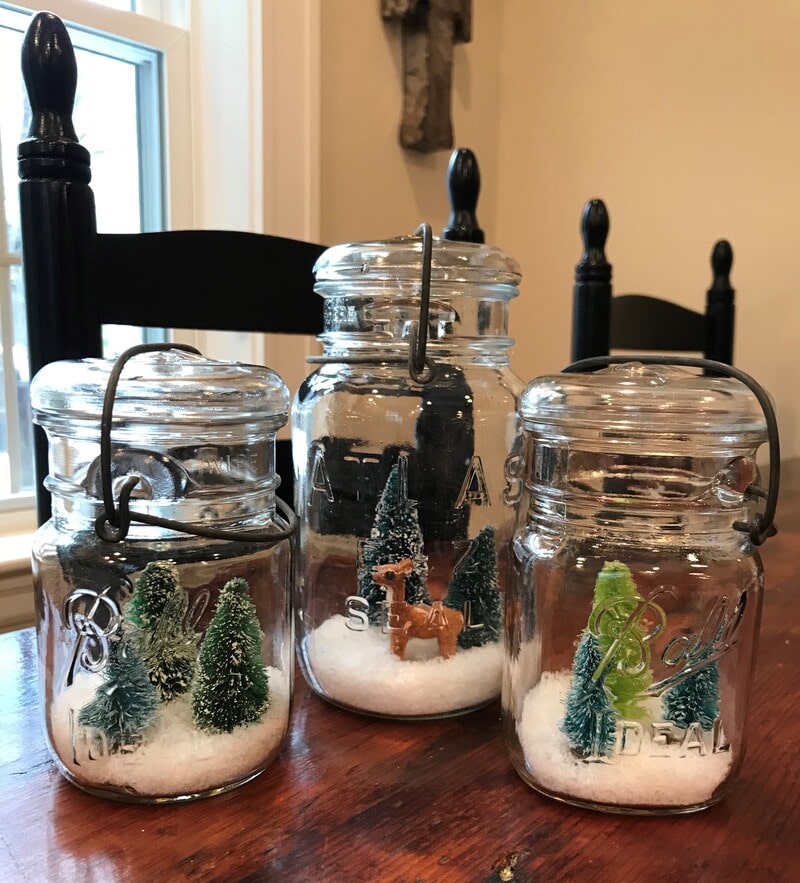 how to decorate glass jars for Christmas glass jar Christmas decoration ideas