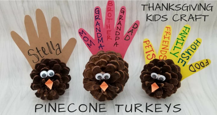how to make a pinecone Turkey