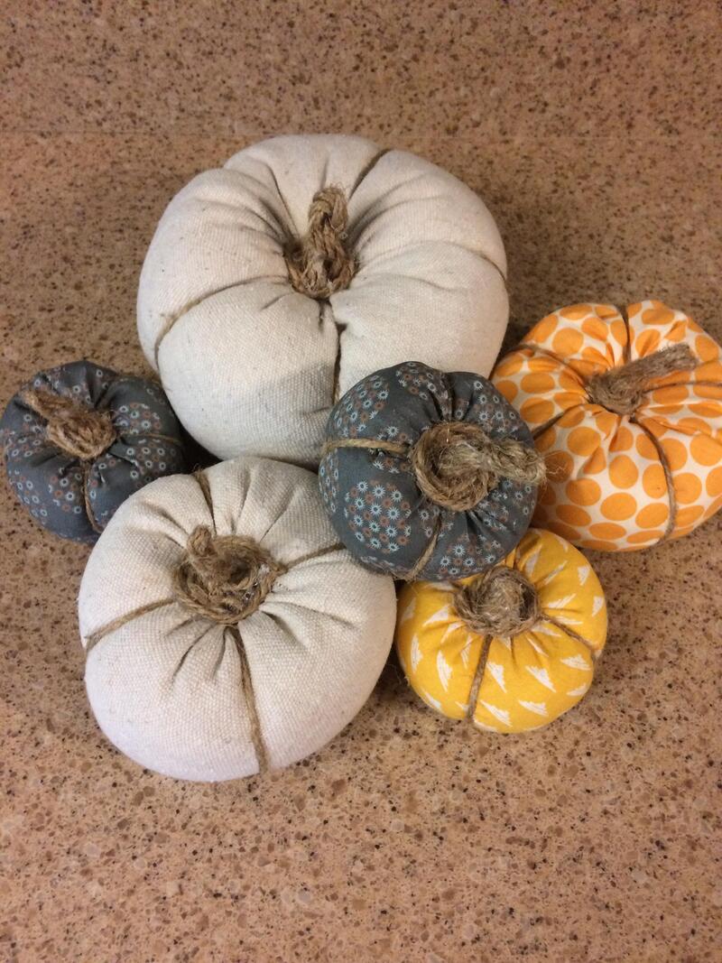 how to sew a fabric pumpkin