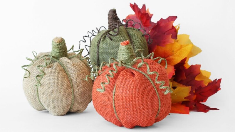 how to make stems for fabric pumpkins