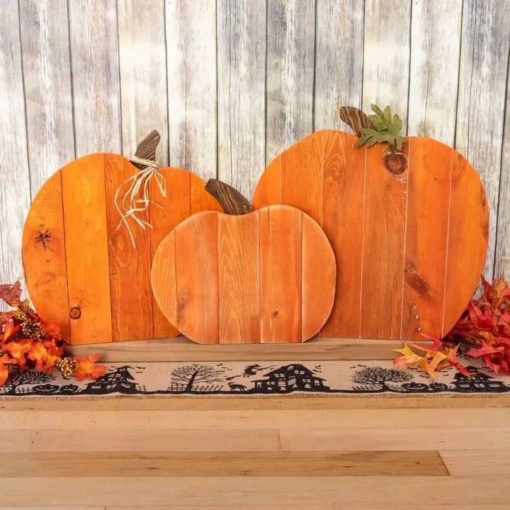 how to make wooden pumpkins
