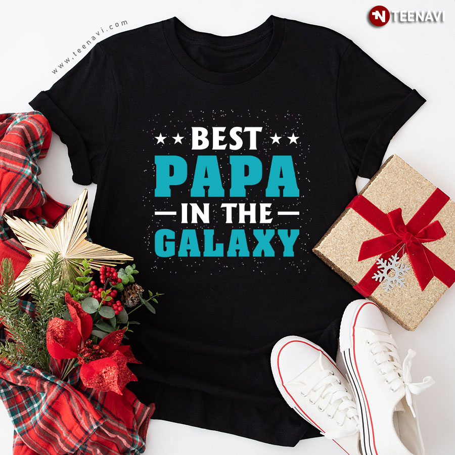 Best Papa In The Galaxy Star Father's Day T-Shirt