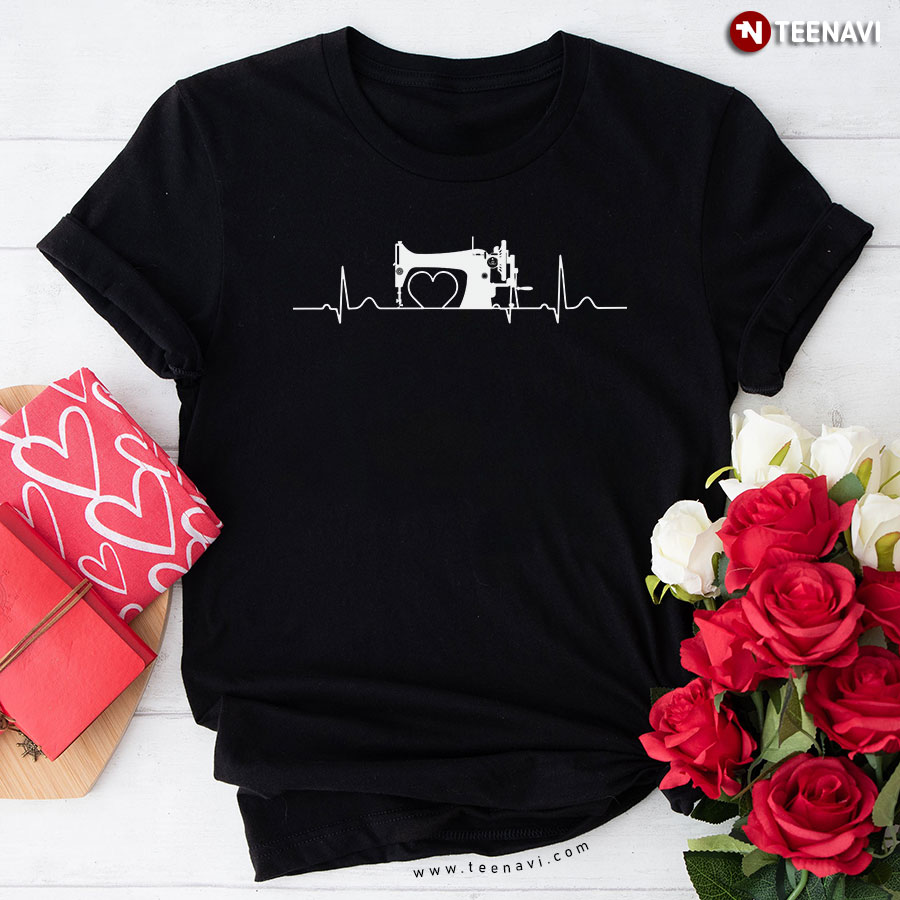 Sewing Machine Heartbeat Sewing Lover T-Shirt