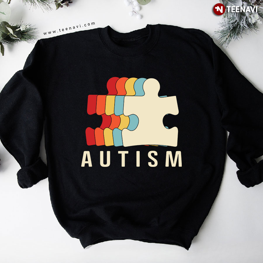 Autism Puzzle Piece Autism Warrior Sweatshirt
