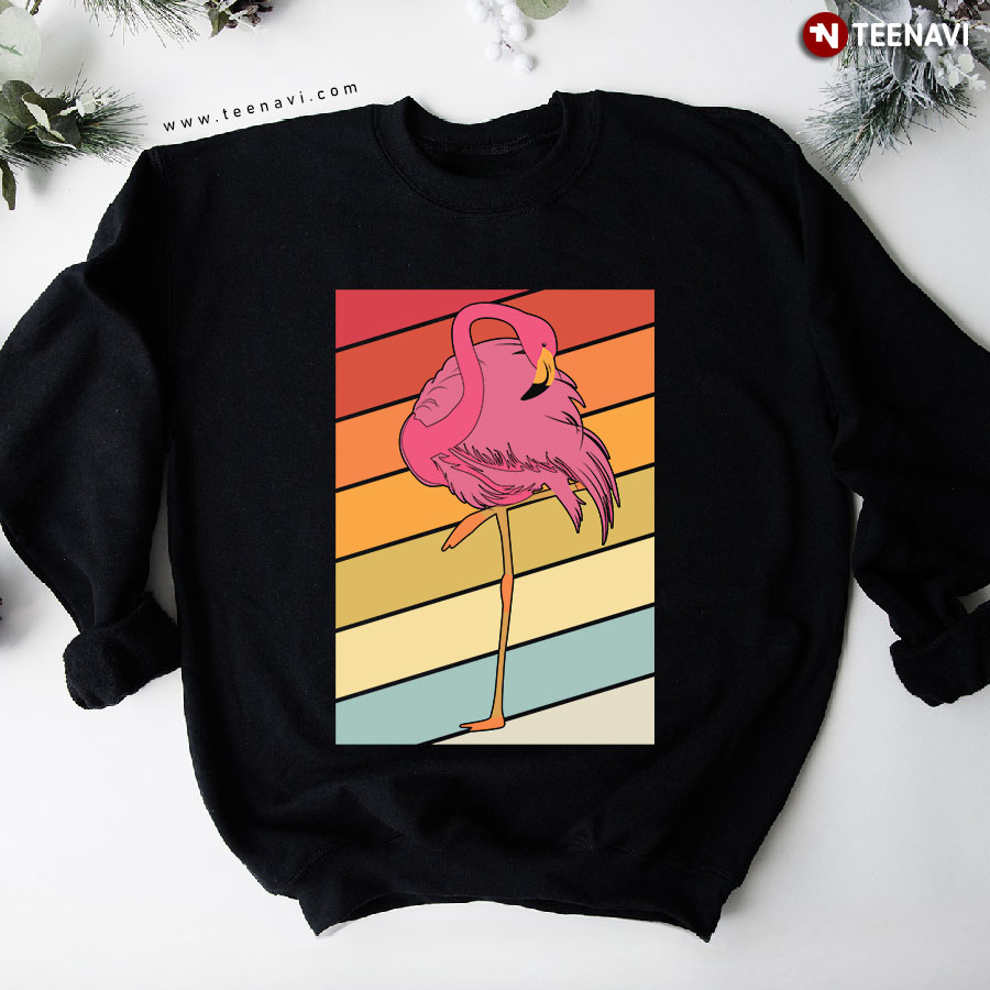 Beautiful Pink Flamingo Animal Lover Vintage Sweatshirt