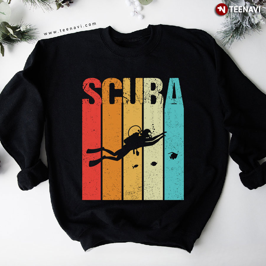 Scuba Vintage Scuba Diving Aquaholic Sweatshirt
