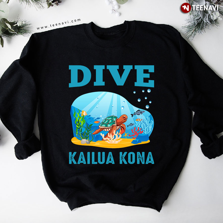 Dive Kailua Kona Sea Turtle Scuba Diving Sweatshirt