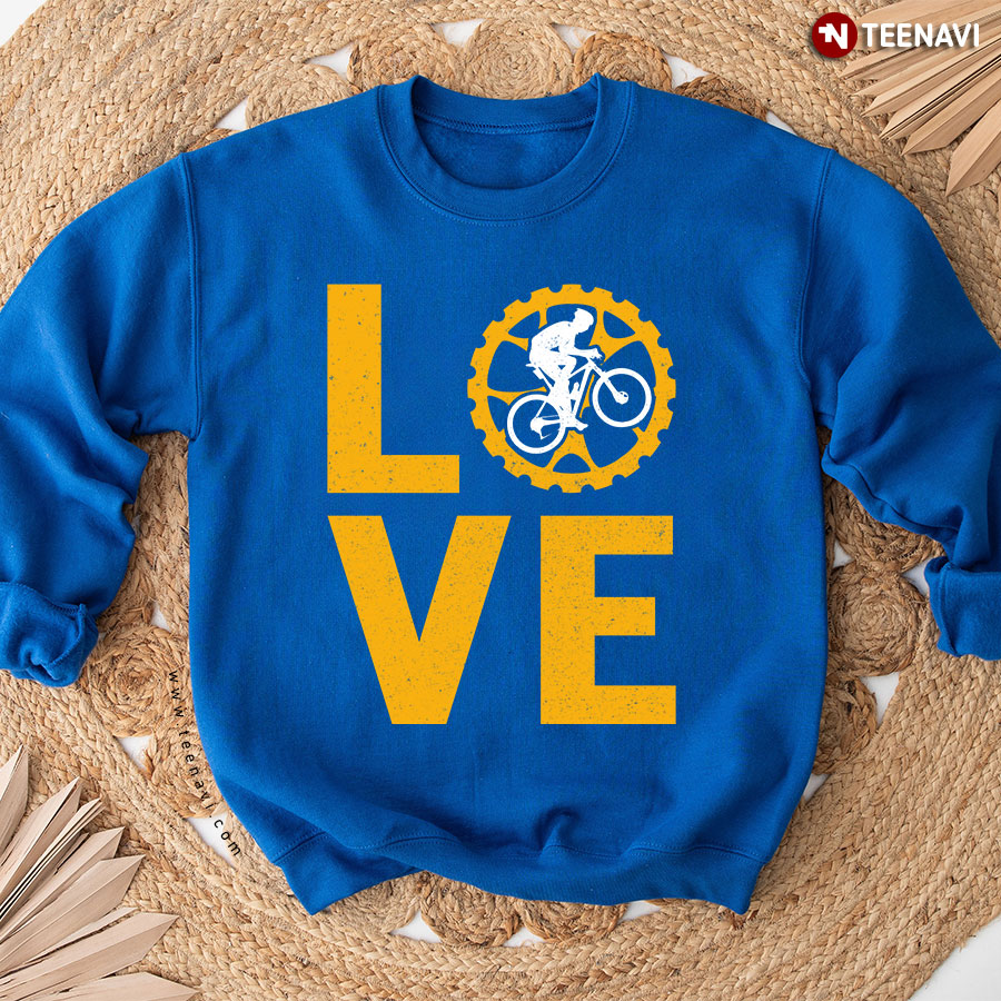 Love Riding Bike Cycling Lover Sweatshirt