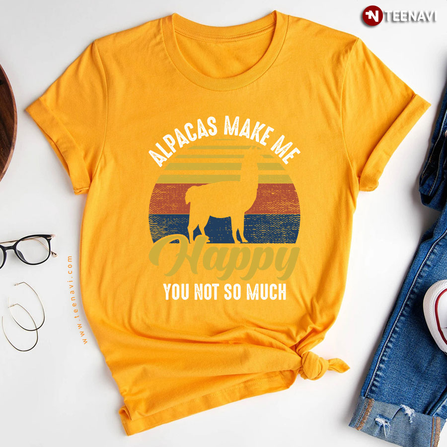Alpacas Make Me Happy You Not So Much Vintage T-Shirt