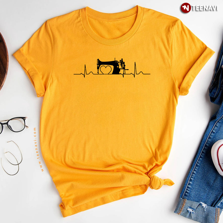 Sewing Machine Heart Heartbeat Sewer T-Shirt