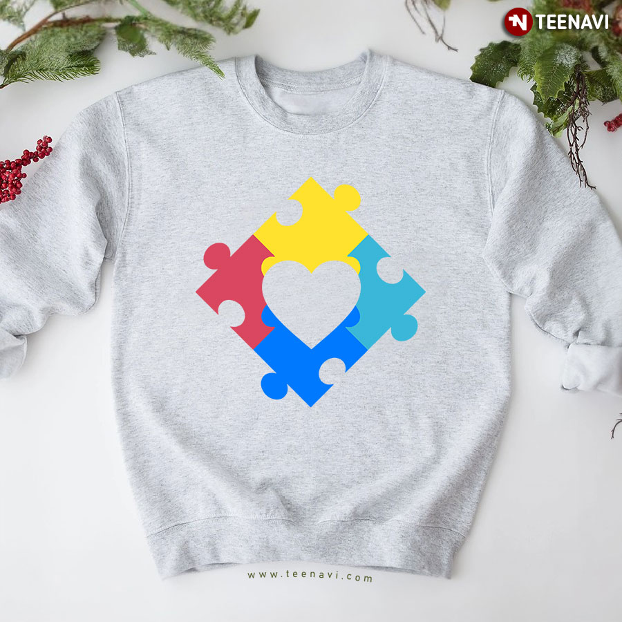 Autism Puzzle Piece Autism Awareness Sweatshirt