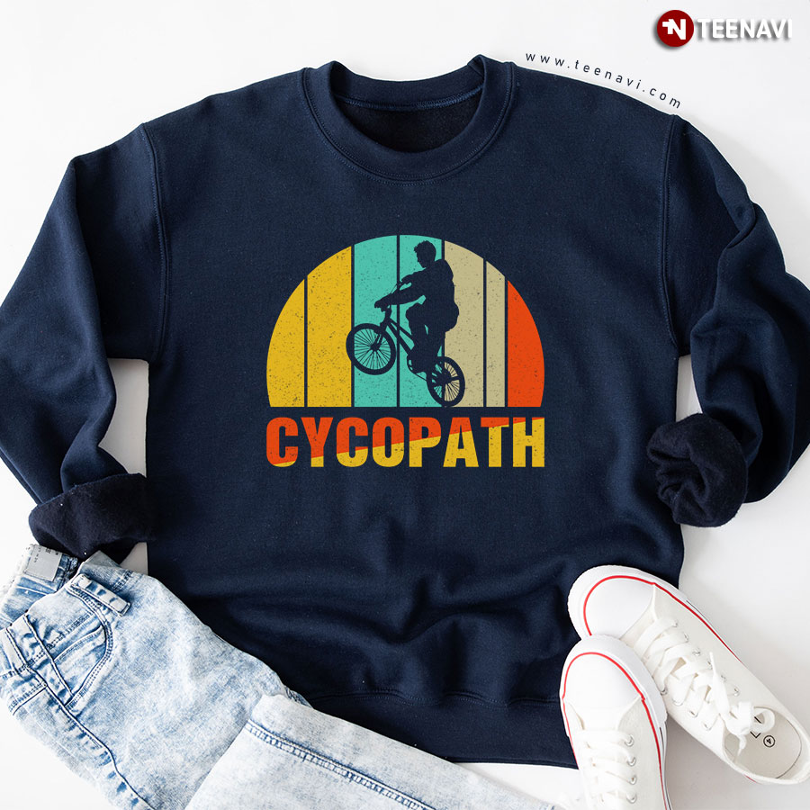Cycopath Vintage Cyclist Riding Bike Sweatshirt