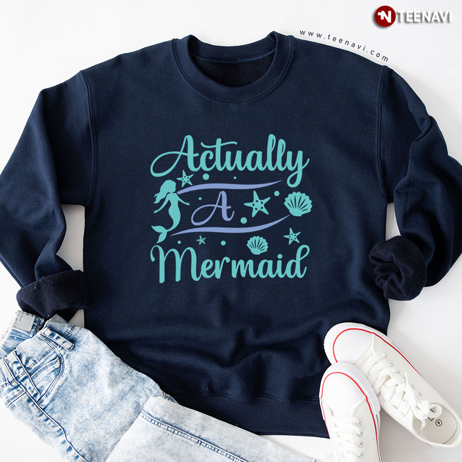 Actually A Mermaid Seashell Sweatshirt