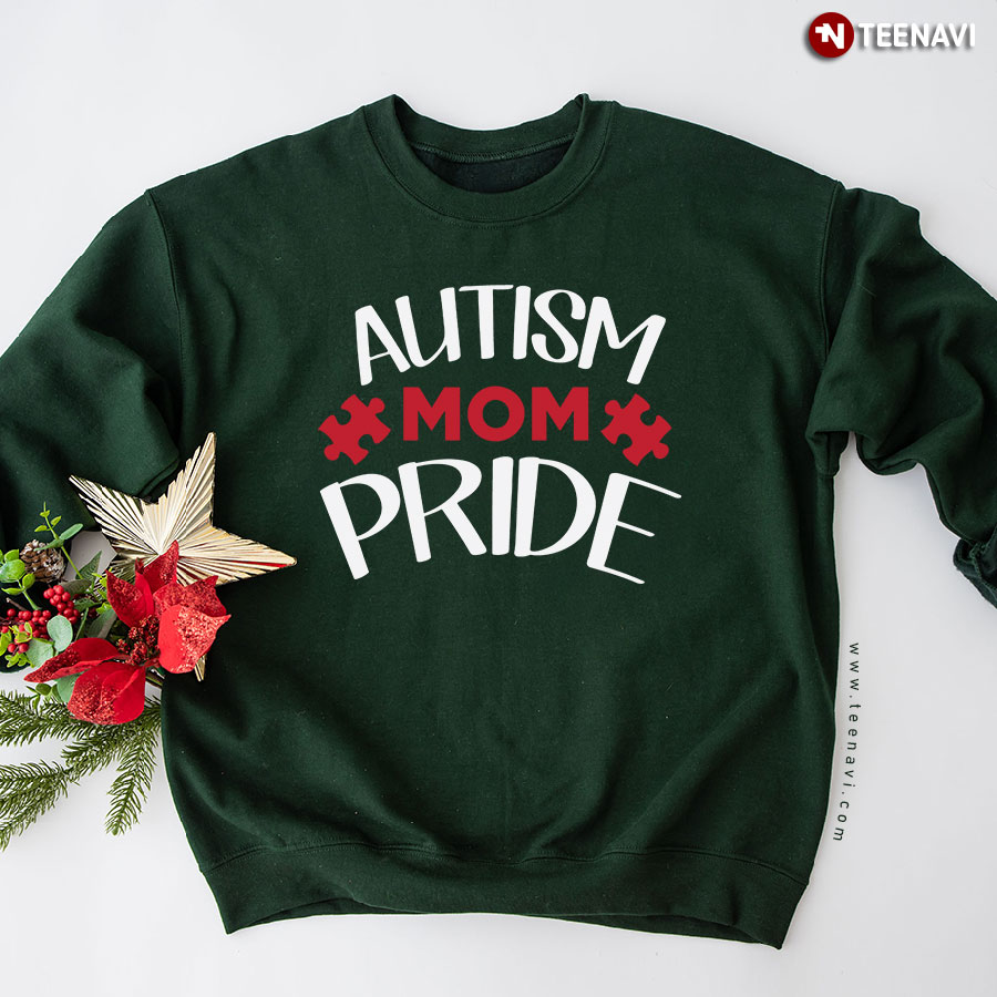Autism Mom Pride Autism Awareness Autism Puzzle Piece Sweatshirt