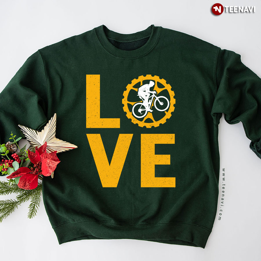 Love Riding Bike Cycling Lover Sweatshirt