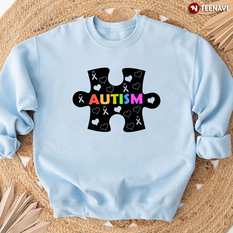 Autism Awareness Autism Ribbons Heart Autism Puzzle Piece Sweatshirt