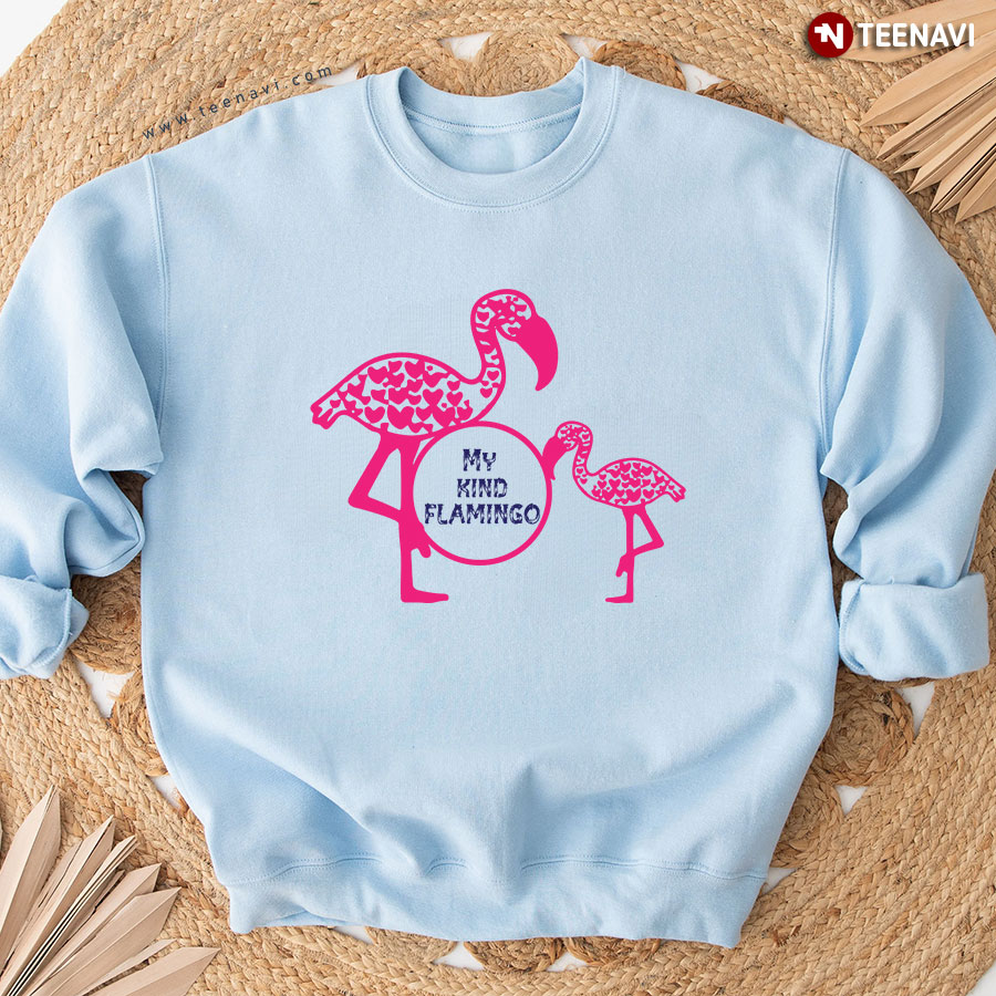 My Kind Flamingo Couple Flamingos Full Of Heart Sweatshirt