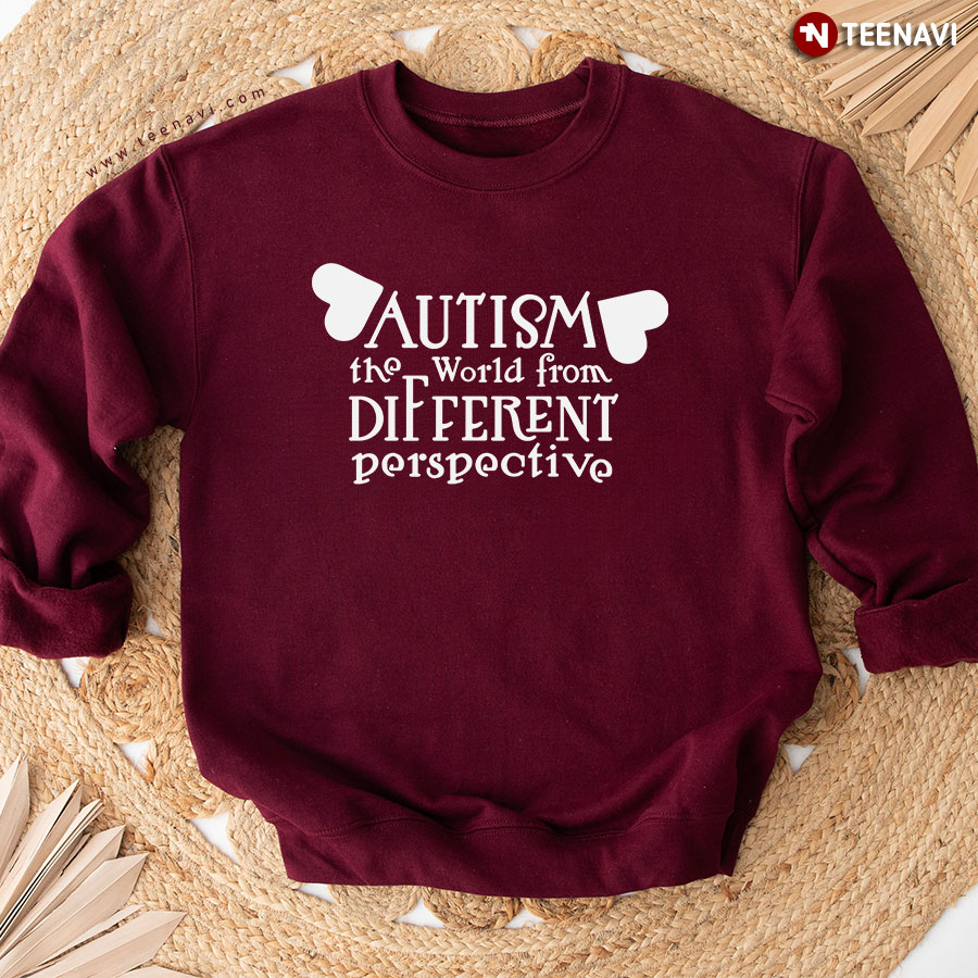 Autism The World From Different Perspective Heart Sweatshirt