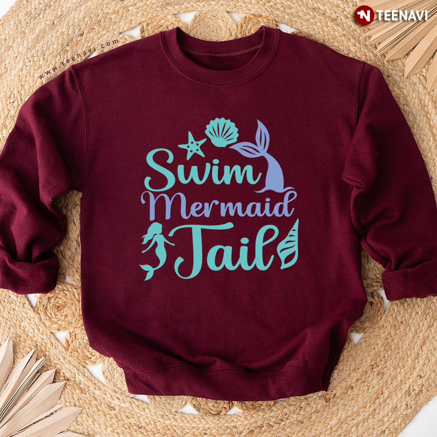 Swim Mermaid Tail Ocean Vibes Sweatshirt