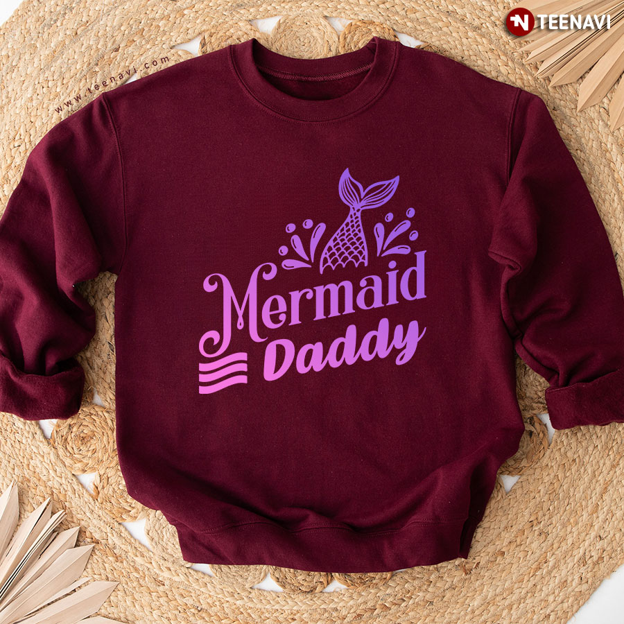 Mermaid Daddy Ocean Matching Family Sweatshirt