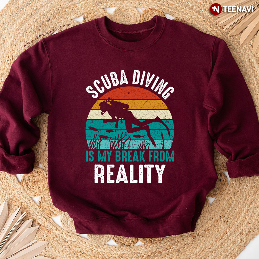 Scuba Diving Is My Break From Reality Vintage Sweatshirt