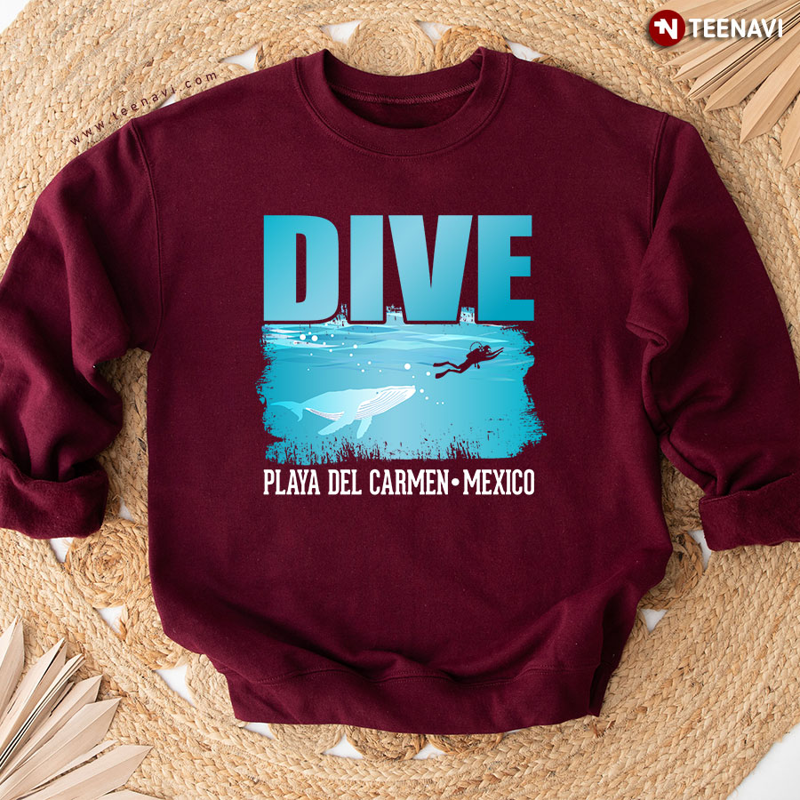 Dive Playa Del Carmen Mexico Scuba Diving Sweatshirt