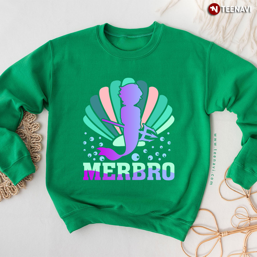 Merbro Little Brother Mermaid Matching Family Sweatshirt