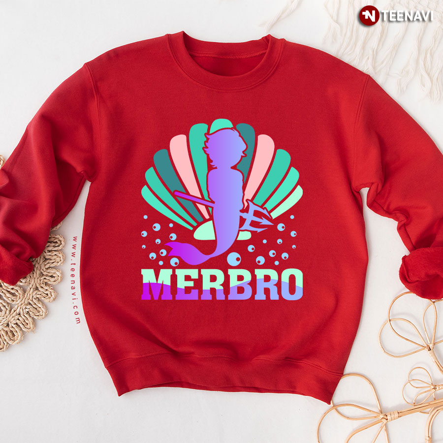 Merbro Little Brother Mermaid Matching Family Sweatshirt