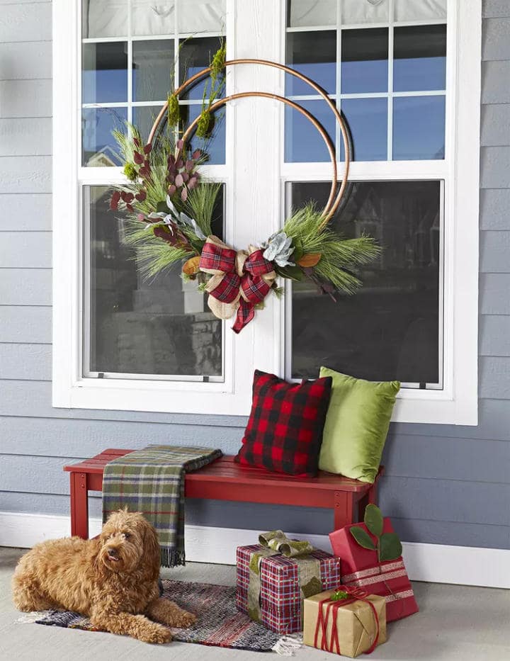 winter wreath for front door after christmas