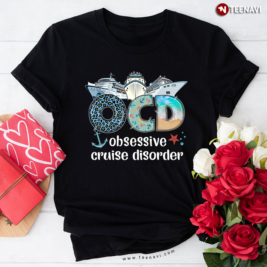 OCD Obsessive Cruise Disorder Cruise Lover Leopard T-Shirt