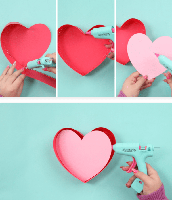 how to make a heart shaped box for Valentine's Day