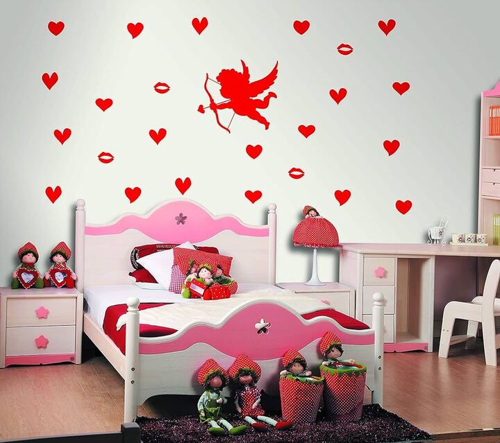 bedroom Valentines day room decoration