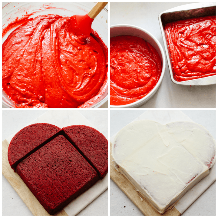 how to make a heart cake