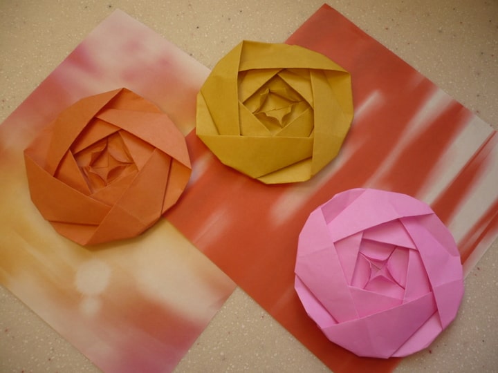 origami rose Valentine