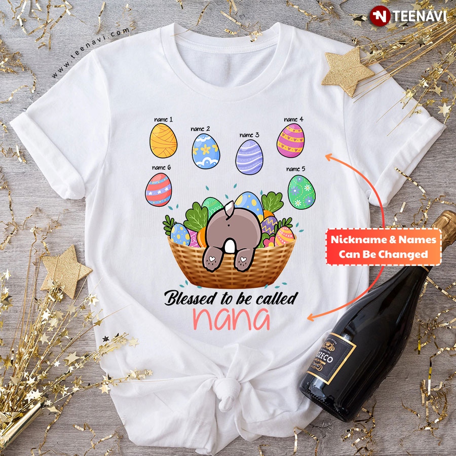 Personalized Blessed To Be Called Nana Easter Day Bunny T-Shirt