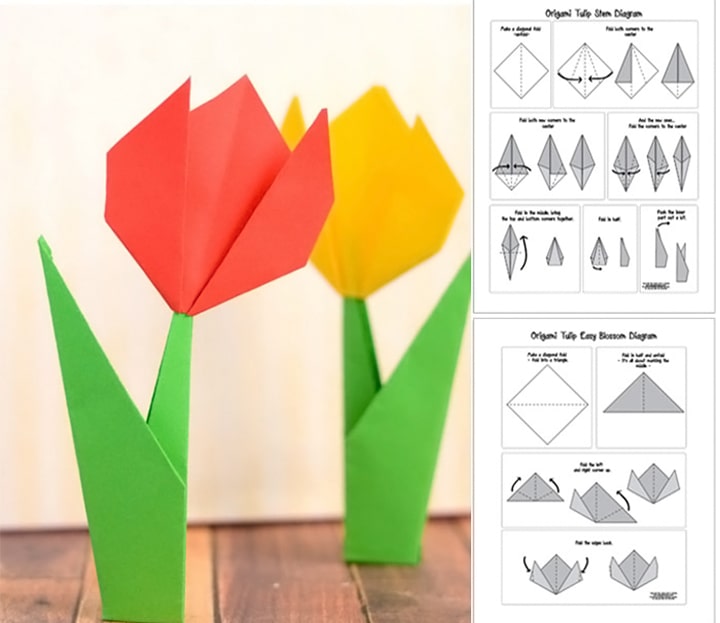 Mother's Day origami flower easy